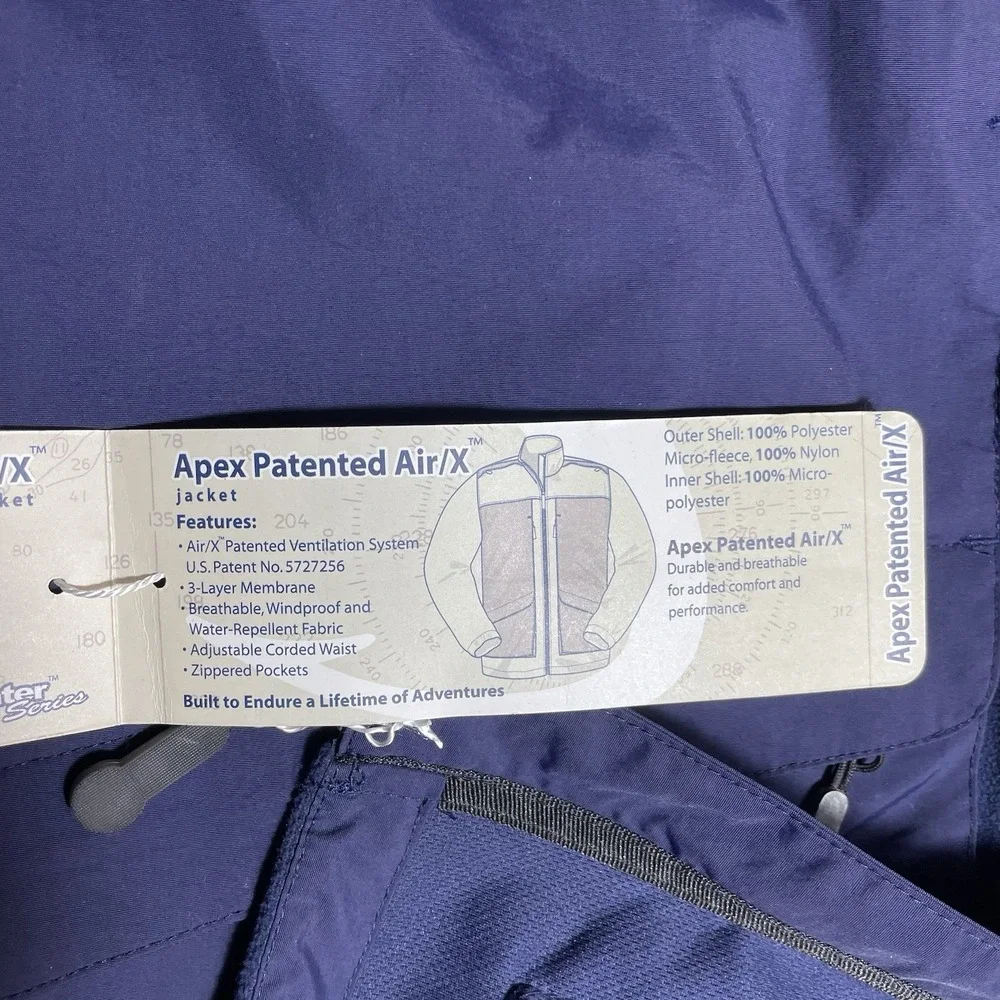 HOOK & TACKLE Air/X Tech Fish Gear Men's XL Blue Jacket‎ Huge Pockets Front